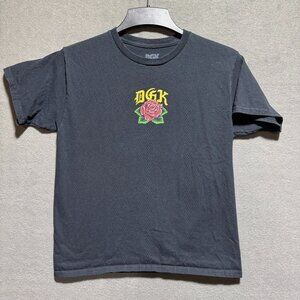 DGK Rose Graphic Our Lady "Came From Nothing" Black T-Shirt Size Large